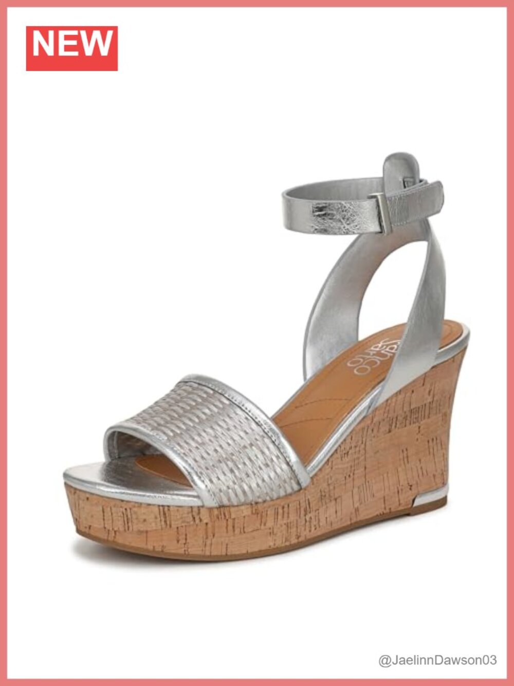 Franco Sarto Women's Celeste Wedge Sandals Ankle Strap Open Toe